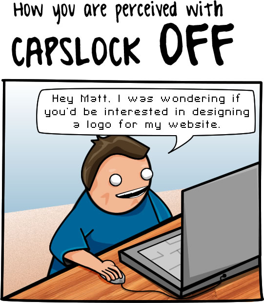 capslock off